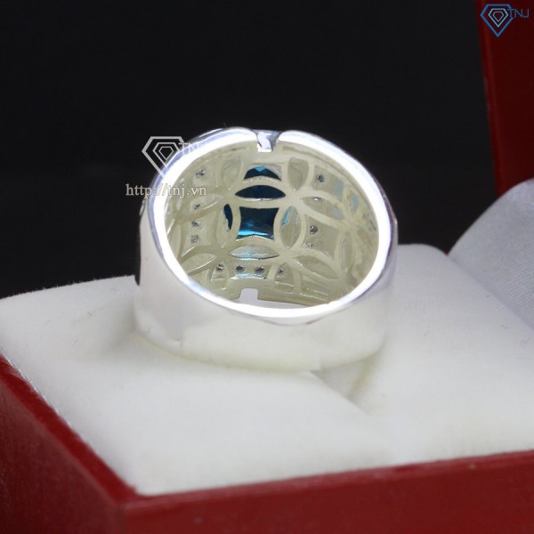 Nhẫn bạc nam mặt đá phong thủy hình con ngựa NNA0402