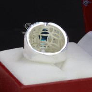Nhẫn bạc nam mặt đá phong thủy hình con ngựa NNA0402