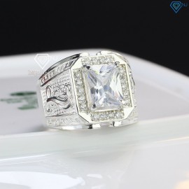 Nhẫn bạc nam mặt đá phong thủy hình con rắn NNA0402