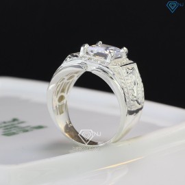 Nhẫn bạc nam mặt đá phong thủy hình con rắn NNA0402