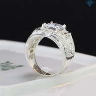 Nhẫn bạc nam mặt đá phong thủy hình con rắn NNA0402