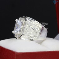 Nhẫn bạc nam mặt đá phong thủy hình con rắn NNA0402