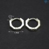 Khuyên tai lục giác cho nam bằng bạc 13mm BTA0042 - Trang Sức TNJ