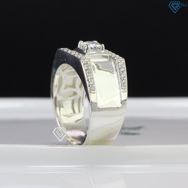 Nhẫn nam bạc đẹp đính đá tinh tế NNA0040 - Trang Sức TNJ