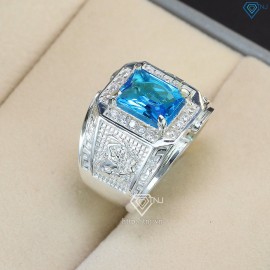 Nhẫn bạc nam mặt đá phong thủy hình con khỉ NNA0402 - Trang sức TNJ