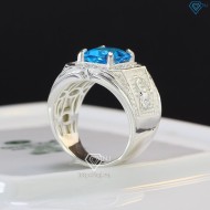 Nhẫn bạc nam mặt đá phong thủy hình con khỉ NNA0402 - Trang sức TNJ