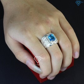 Nhẫn bạc nam mặt đá phong thủy hình con khỉ NNA0402 - Trang sức TNJ