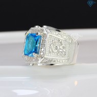 Nhẫn bạc nam mặt đá phong thủy hình con khỉ NNA0402 - Trang sức TNJ