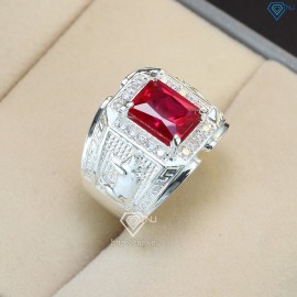 Nhẫn bạc nam mặt đá phong thủy hình con lợn NNA0402
