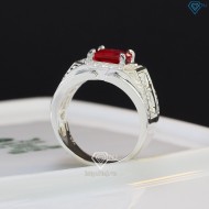 Nhẫn bạc nam mặt đá phong thủy hình con lợn NNA0402