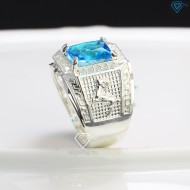 Nhẫn bạc nam mặt đá phong thủy hình con dê NNA0402