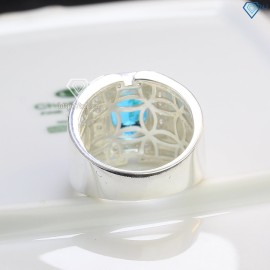 Nhẫn bạc nam mặt đá phong thủy hình con dê NNA0402