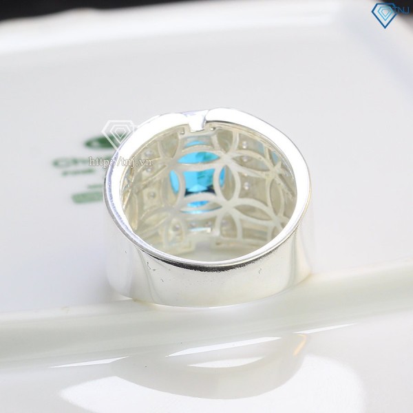 Nhẫn bạc nam mặt đá phong thủy hình con dê NNA0402