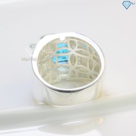 Nhẫn bạc nam mặt đá phong thủy hình con trâu NNA0402