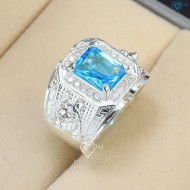 Nhẫn bạc nam mặt đá phong thủy hình con chó NNA0293 - Trang sức TNJ