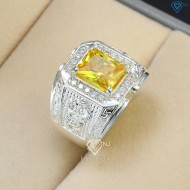 Nhẫn bạc nam mặt đá phong thủy hình con rồng NNA0402