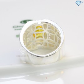 Nhẫn bạc nam mặt đá phong thủy hình con hổ NNA0402
