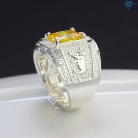 Nhẫn bạc nam mặt đá phong thủy hình con hổ NNA0402