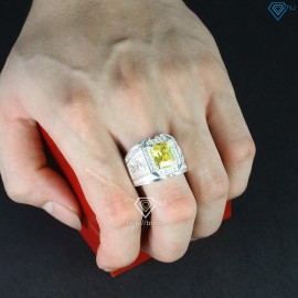 Nhẫn bạc nam mặt đá phong thủy hình con hổ NNA0402