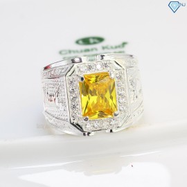 Nhẫn bạc nam mặt đá phong thủy hình con hổ NNA0402