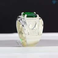 Nhẫn bạc nam mặt đá phong thủy hình con gà NNA0402