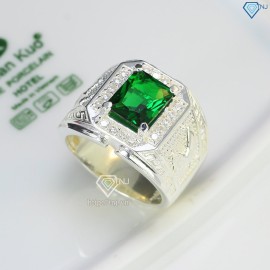 Nhẫn bạc nam mặt đá phong thủy hình con gà NNA0402