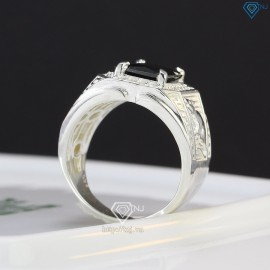 Nhẫn bạc nam mặt đá phong thủy hình con chuột NNA0402