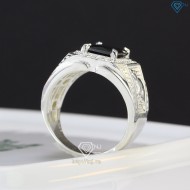 Nhẫn bạc nam mặt đá phong thủy hình con chuột NNA0402