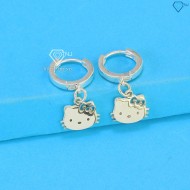 Bông tai bạc cho bé gái hình Hello Kitty BTT0016 - Trang Sức TNJ
