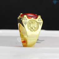 Nhẫn nam bạc xi mạ vàng 18k hình đại bàng NNA0073-XV