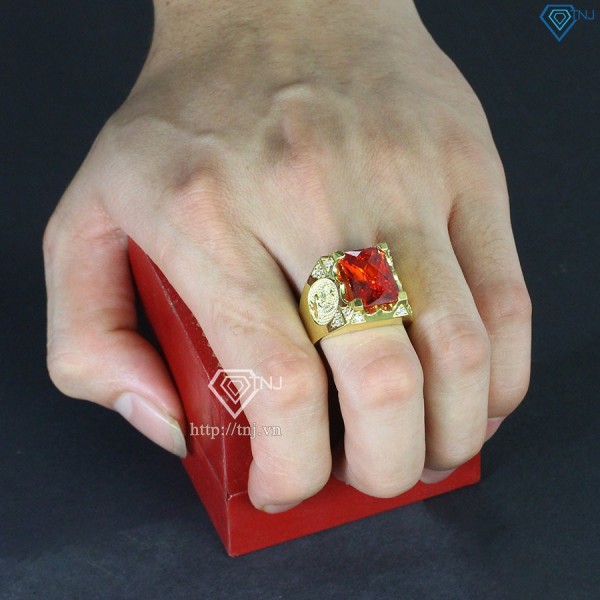 Nhẫn nam bạc xi mạ vàng 18k hình đại bàng NNA0073-XV