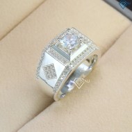 Nhẫn bạc 925 nam họa tiết hình thoi NNA0302 - Trang sức TNJ