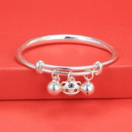 Quà trung thu cho bé lắc bạc cho bé khắc tên hình con hổ có chuông LTT0070