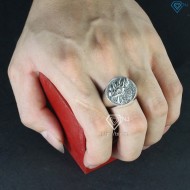 Nhẫn bạc nam mặt hình con gà xi mạ bạc thái NNA0327 - Trang sức TNJ