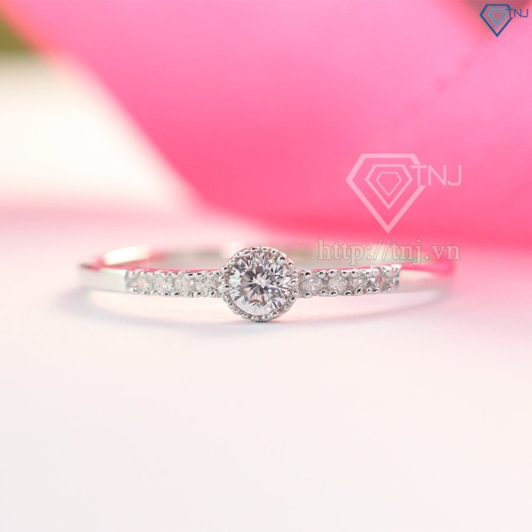 Nhẫn bạc nữ đẹp đính đá đơn giản tinh tế NN0196 - Trang Sức TNJ