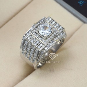 Nhẫn bạc nam xi bạch kim full đá NNA0094-XK - Trang sức TNJ