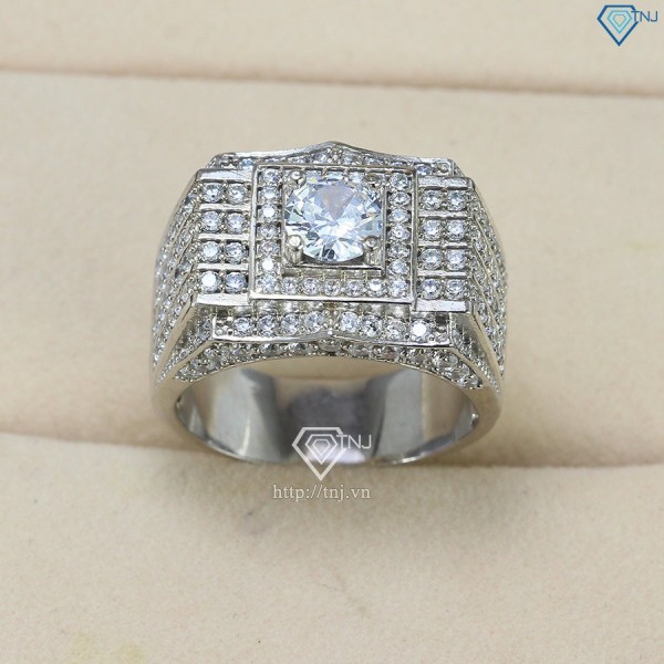 Nhẫn bạc nam xi bạch kim full đá NNA0094-XK - Trang sức TNJ