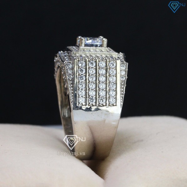 Nhẫn bạc nam xi bạch kim full đá NNA0094-XK - Trang sức TNJ