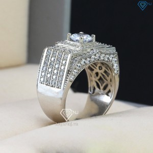Nhẫn bạc nam xi bạch kim full đá NNA0094-XK - Trang sức TNJ