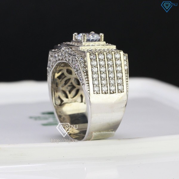 Nhẫn bạc nam xi bạch kim full đá NNA0094-XK - Trang sức TNJ