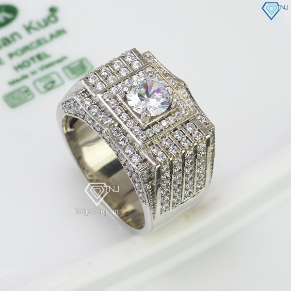Nhẫn bạc nam xi bạch kim full đá NNA0094-XK - Trang sức TNJ