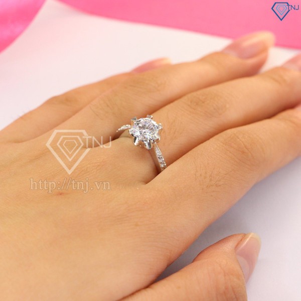 Nhẫn bạc nữ đẹp đính đá sang trọng NN0201- Trang Sức TNJ