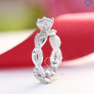 Nhẫn bạc nữ vô cực đính đá đẹp NN0195 - Trang Sức TNJ