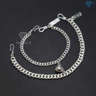 Quà 20 10 cho người yêu vòng tay đôi nam châm bạc trái tim khắc tên LTD0021  - Trang sức TNJ