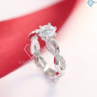 Nhẫn bạc nữ vô cực đính đá đẹp NN0195 - Trang Sức TNJ