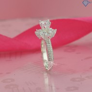 Quà 20 10 cho vợ nhẫn bạc nữ hoa hồng đính đá đẹp NN0297 - Trang Sức TNJ
