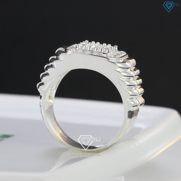 Nhẫn bạc nam mặt đá vuông đính đá sang trọng NNA0360 - Trang Sức TNJ