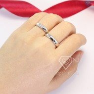 Nhẫn đôi bạc nhẫn cặp bạc đẹp đơn giản ND0098