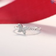 Nhẫn bạc nữ cánh bướm đính đá đẹp NN0226 - Trang Súc TNJ