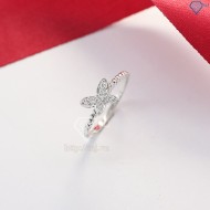 Nhẫn bạc nữ cánh bướm đính đá đẹp NN0226 - Trang Súc TNJ